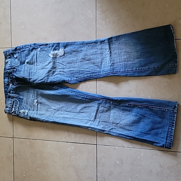 Sacred Blue | Jeans | Sacred Blue Blue Low Rised Bootcut Ripped Jeans ...